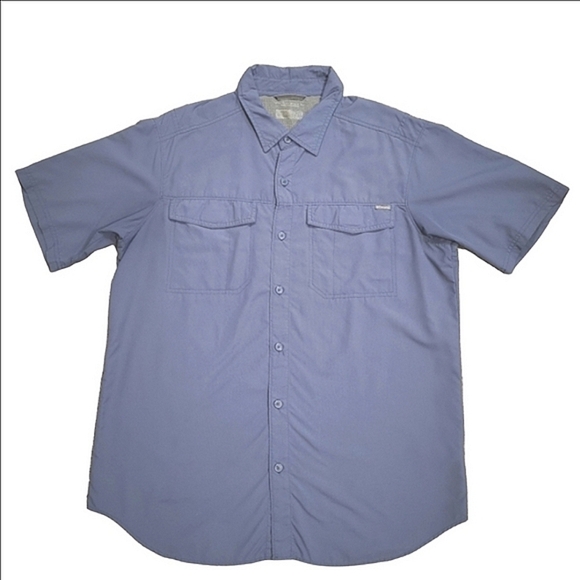 Columbia Other - COLUMBIA OMNI-SHADE BLUE CASUAL BUTTON DOWN SHIRT SHORT SLEEVES MENS LARGE